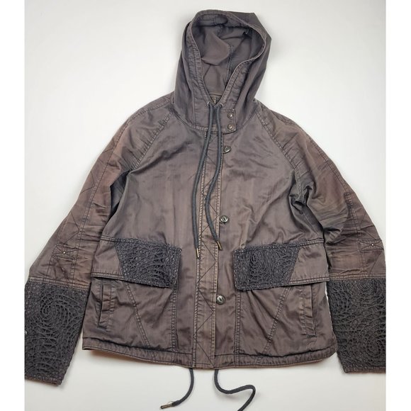 Anthropologie Jackets & Blazers - Anthropologie Hei Hei Etta Crochet Hooded Anorak Jacket sz L